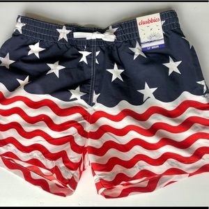 Chubbies Mens NWT Flag Swim Shorts Medium